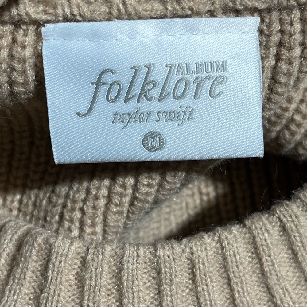 Taylor Swift Chenille Patch Folklore Sweater - image 5